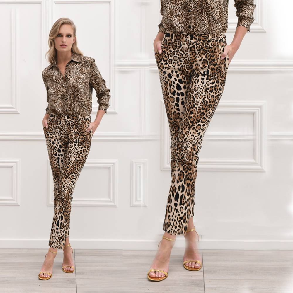 9427 Black Brown Animal Print αβ